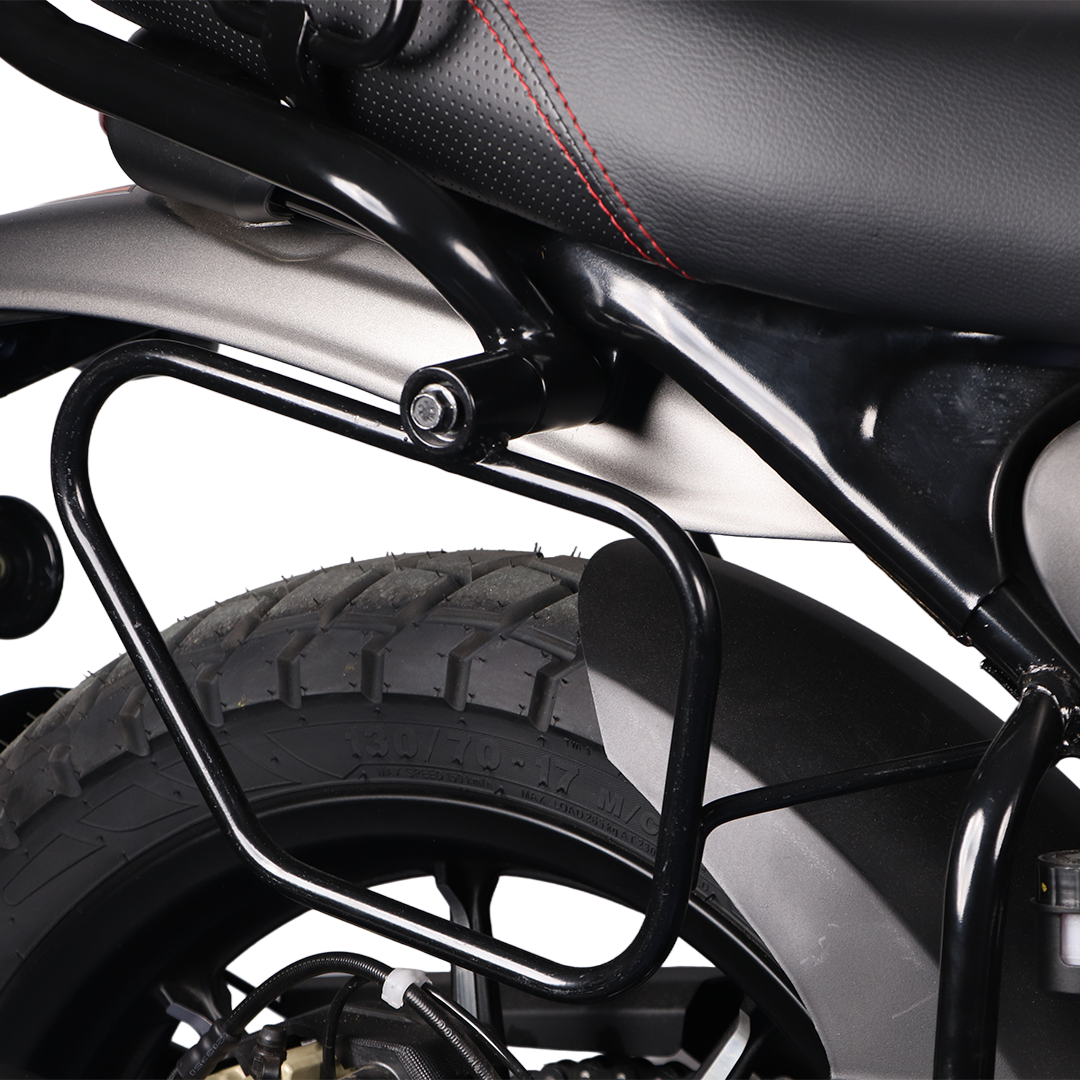 TVS Ronin-2025 Edition Long Touring Kit with Backrest, Pillion Holding Tube, Rear Rack and Side Stay Mounts
